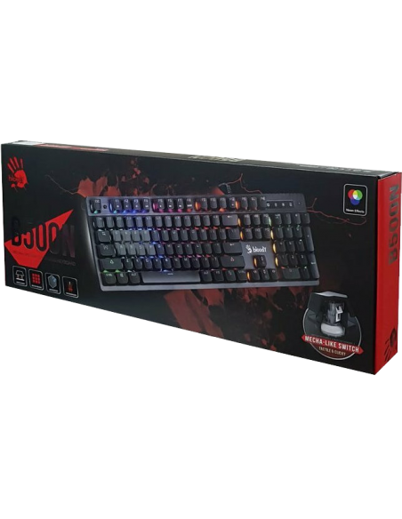 BLOODY Gaming Keyboard B500N, Wired, Mecha-Like Switch, Black
