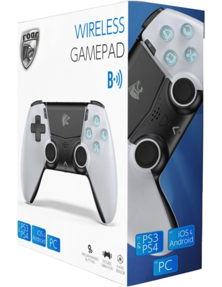 ROAR Bluetooth Gamepad RR-0021 For PS3/PS4, PC, iOs & Android, White